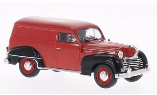 Modelauto Opel Olympia Base rood/zwart 1950 bestelwagen 1/43 WhiteBox