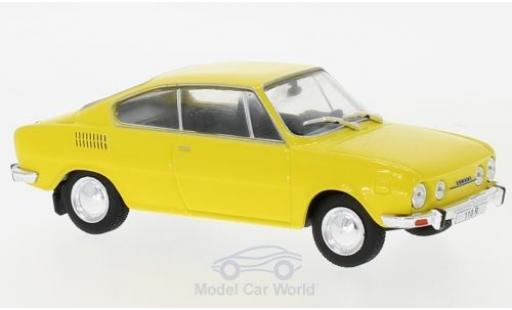 Modelauto Skoda 110 R geel 1970 1/43 WhiteBox