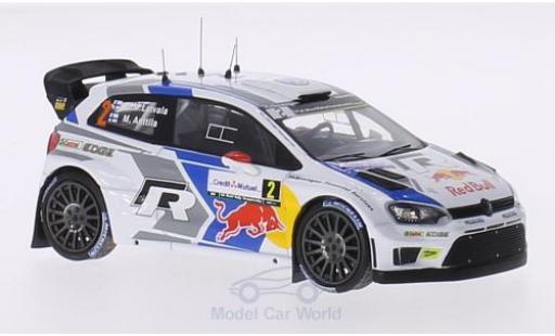 Modelauto Volkswagen Polo WRC R No.2 FIA World Rally Championship Rally Frankreich 2014 J-M.Latvala/M.Anttila 1/43 WhiteBox