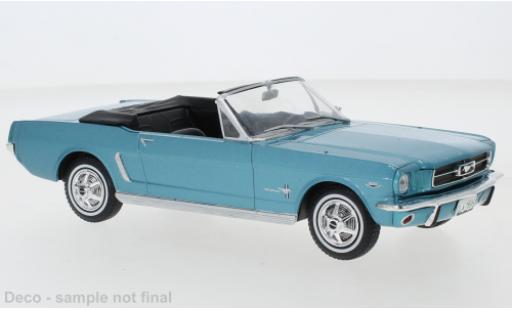 Modelauto Ford Mustang Convertible Cabriolet metallic turquoise 1965 1/24 WhiteBox