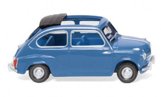 Modelauto Fiat 600 Berlina blauw 1955 1/87 Wiking