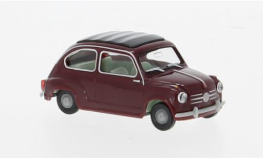 Modelauto Fiat 600 Berlina rood 1/87 Wiking