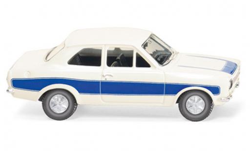 Modelauto Ford Escort MK1 MK I wit/blauw 1/87 Wiking