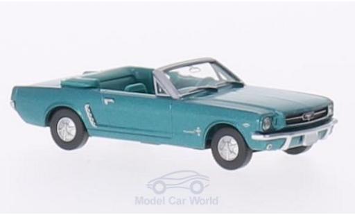 Modelauto Ford Mustang Convertible Cabriolet metallic turquoise 1/87 Wiking