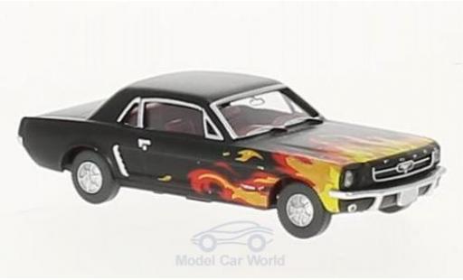 Modelauto Ford Mustang Hardtop zwart/Dekor 1/87 Wiking