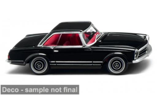 Modelauto Mercedes 250 Base SL (W113) zwart 1963 1/87 Wiking