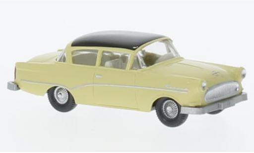 Modelauto Opel Rekord P1 beige/zwart 1957 1/87 Wiking