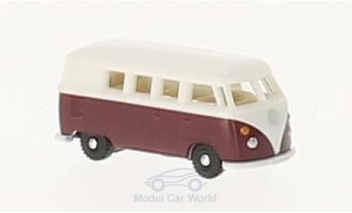 Modelauto Volkswagen T1 B Bus rood/wit 1/160 Wiking