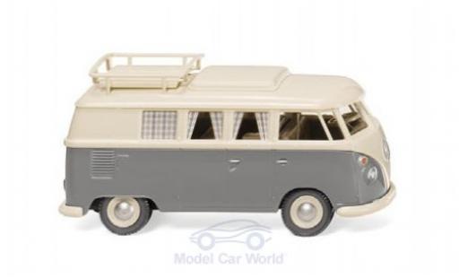 Modelauto Volkswagen T1 Base Campingbus beige/grijs 1/87 Wiking