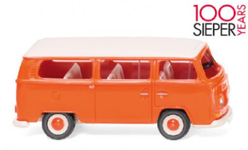 Modelauto Volkswagen T2 A Bus oranje/wit 1967 1/87 Wiking