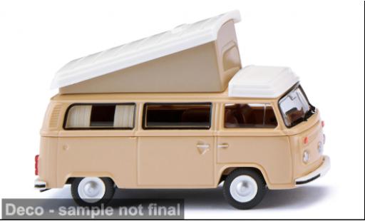 Modelauto Volkswagen T2 B Campingbus beige/wit 1972 1/87 Wiking