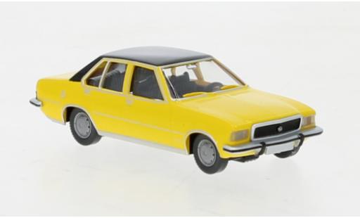 Modelauto Opel Commodore B geel/zwart 1972 1/87 Wiking