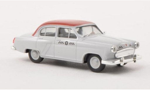 Wolga M21 Base 1/87 Herpa Taxi grijs/rood modelauto